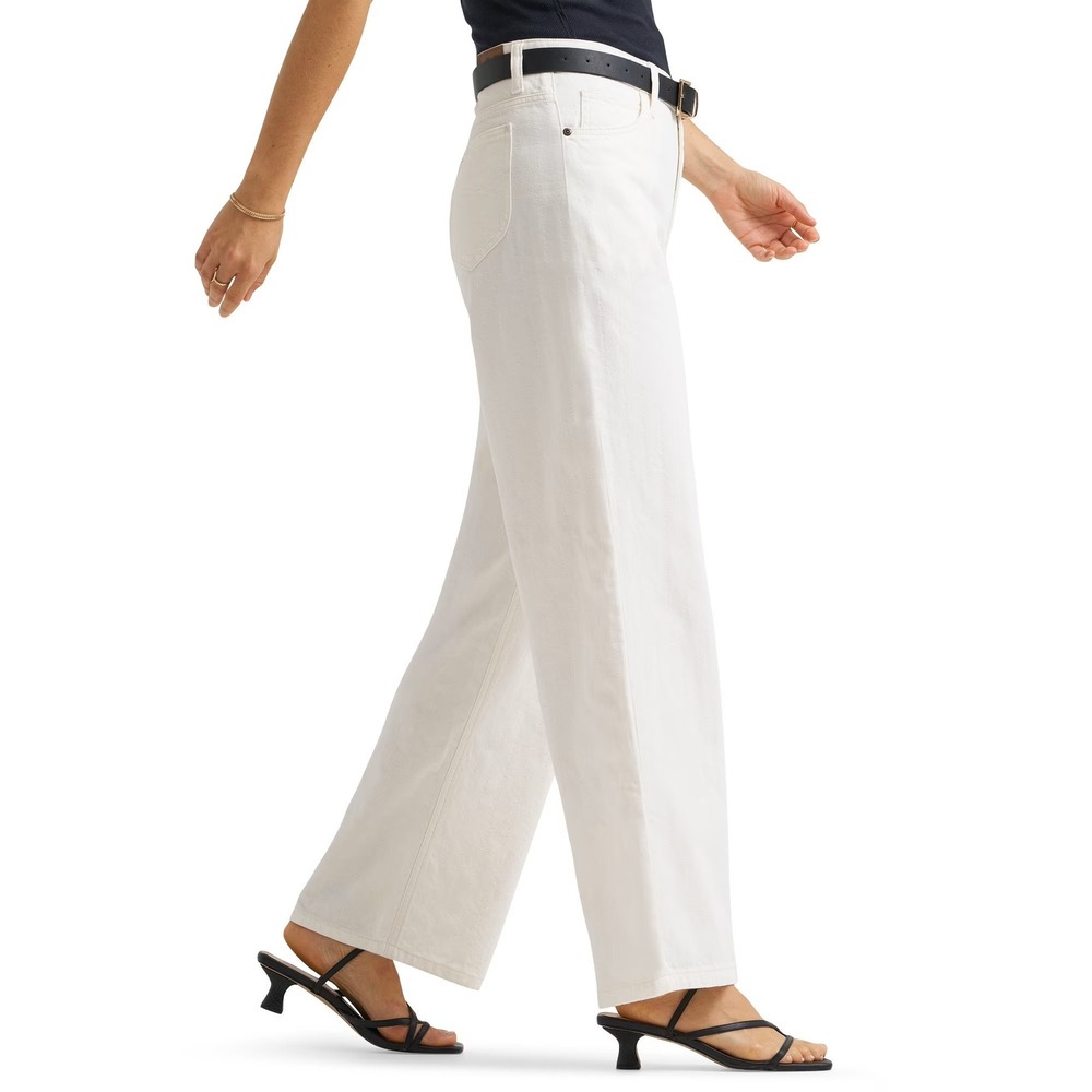 LEE HERITAGE Loose Fit Straight Leg Jeans Sz 12 White Stripe Denim Mid Rise NWT - Picture 3 of 15